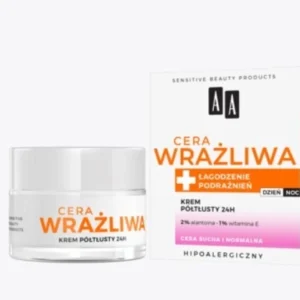 AA SENSITIVE SKIN 24h Semi Rich cream for dry and normal skin 50ml 2% 1%