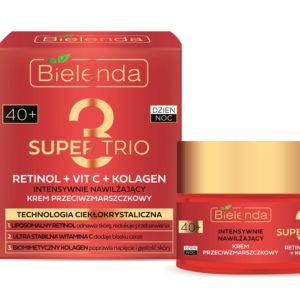 SUPER TRIO RETINOL + VIT C + COLLAGEN Intensively moisturizing anti-wrinkle cream 40+, day / night, 50 ml